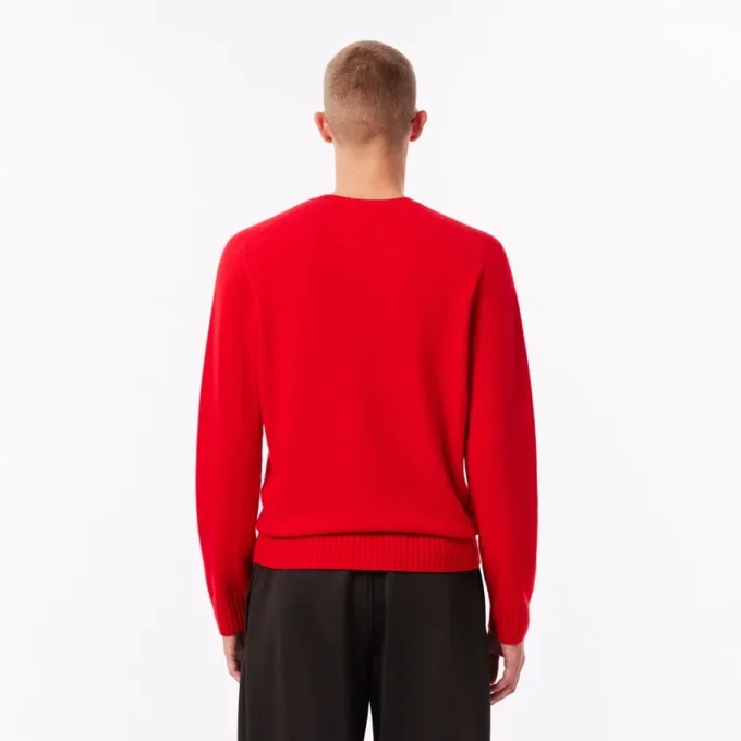 Men’s 3D Knit Cashmere Crew Neck Sweater