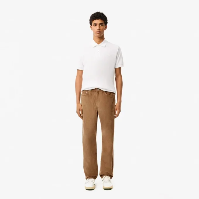 Men’s 5-Pocket Straight Fit Velour Pants
