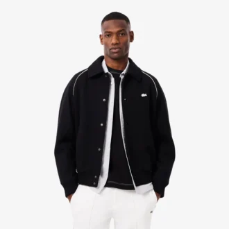 Men’s Badge Accent Wool Varsity Jacket