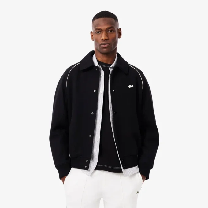 Men’s Badge Accent Wool Varsity Jacket