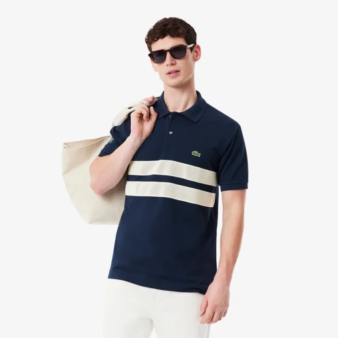 Men’s Bold Stripes Classic Fit L.12.12 Polo