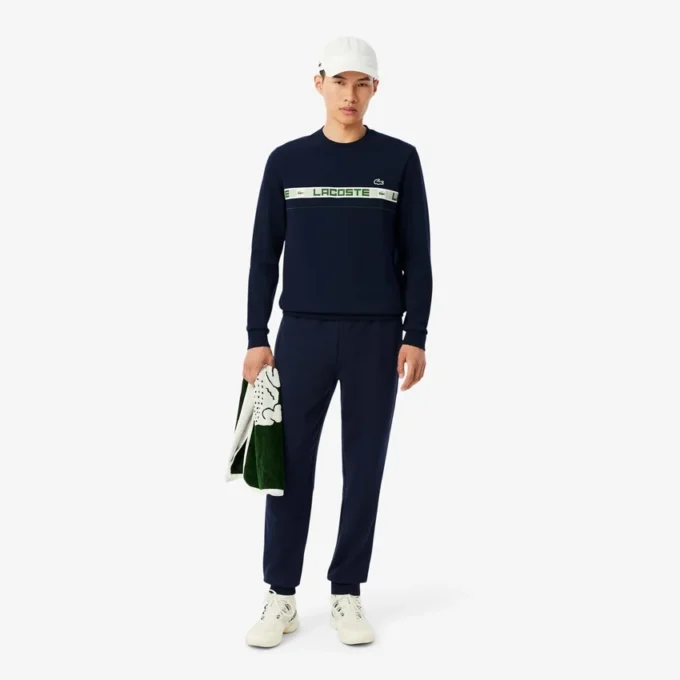 Men’s Branded Stripe Tennis Sweatshirt