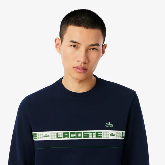 Men’s Branded Stripe Tennis Sweatshirt