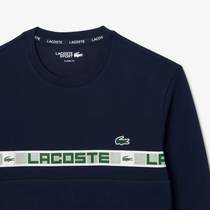 Men’s Branded Stripe Tennis Sweatshirt