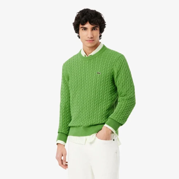 Men’s Cable Knit Cotton Sweater