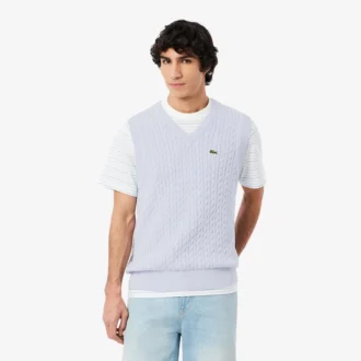 Men’s Cable Knit Cotton Sweater Vest