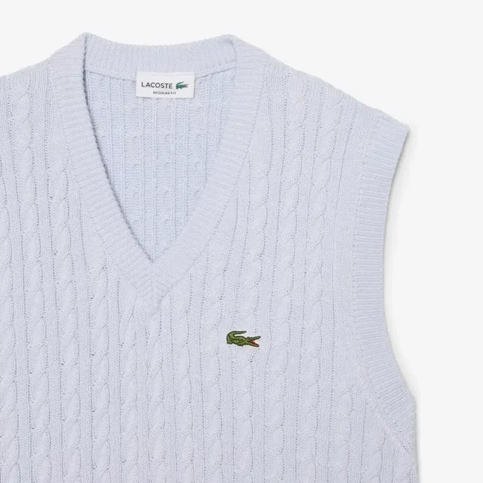 Men’s Cable Knit Cotton Sweater Vest