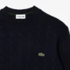 Men’s Cable Knit Wool Crew Neck Sweater
