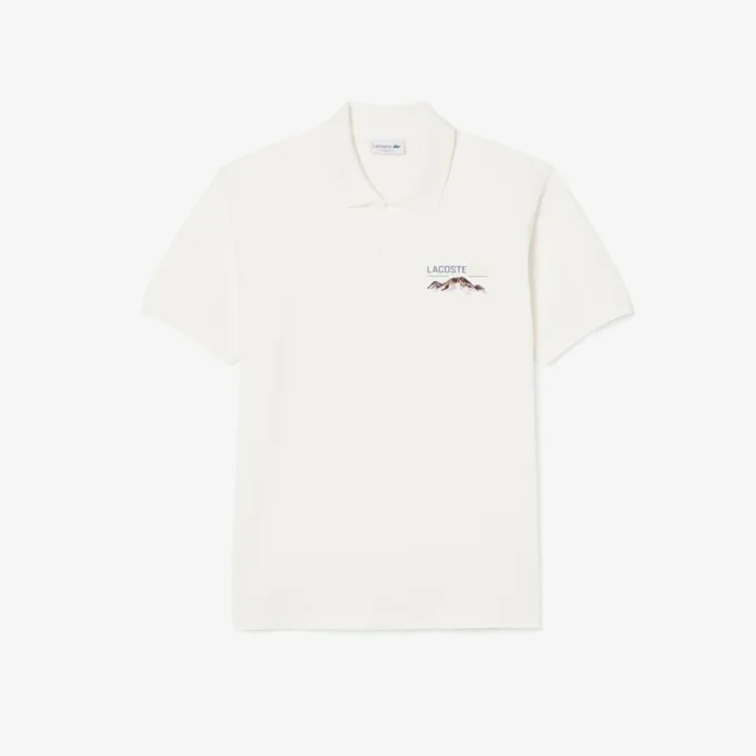 Men’s Classic Fit Embroidered Motif Piqua Polo