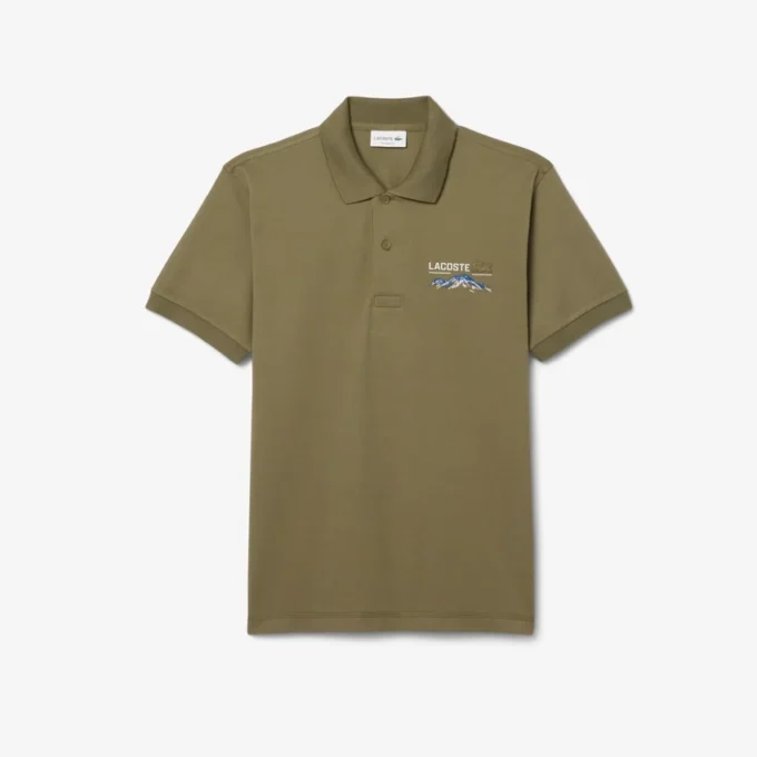 Men’s Classic Fit Embroidered Motif Piqua Polo