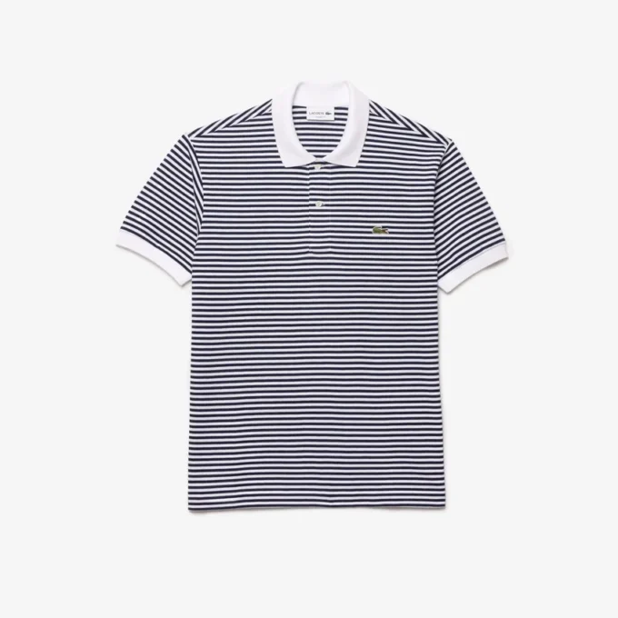 Men’s Classic Fit L.12.12 Striped Petit Piqua Polo