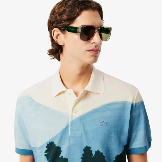 Men’s Classic Fit Printed Petit Piqua Polo