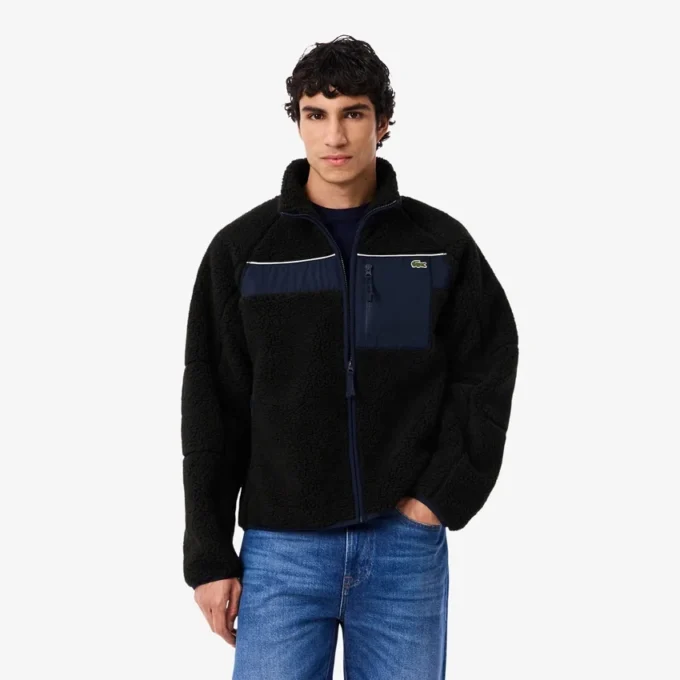 Men’s Colorblock Sherpa Fleece Jacket