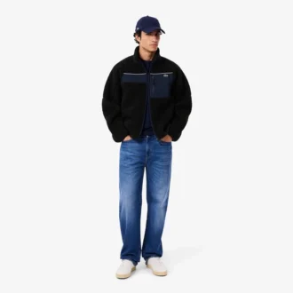 Men’s Colorblock Sherpa Fleece Jacket