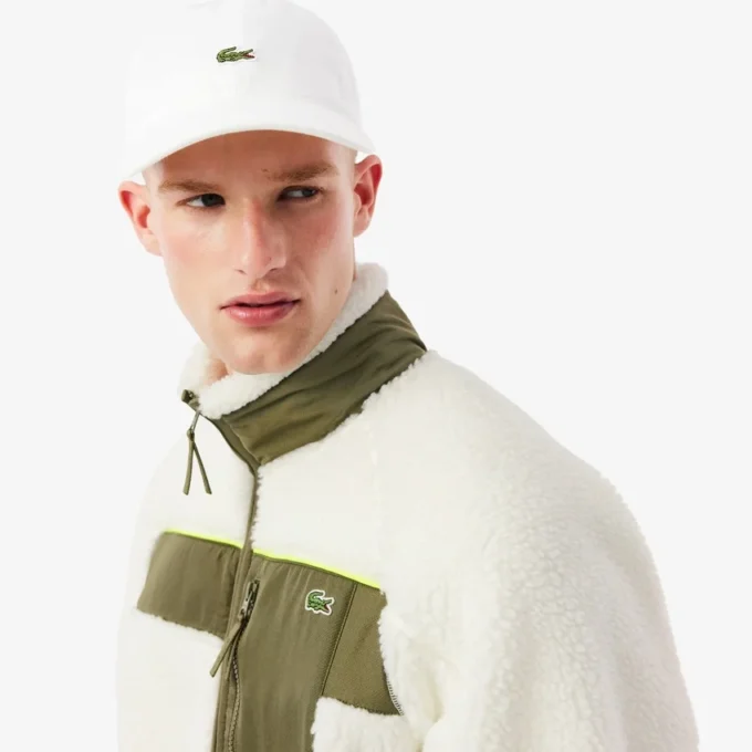 Men’s Colorblock Sherpa Fleece Jacket