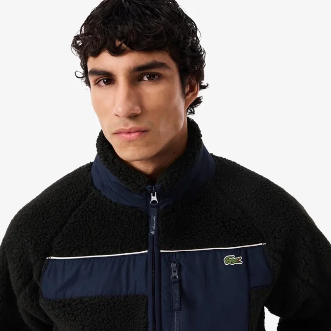Men’s Colorblock Sherpa Fleece Jacket