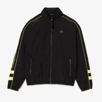 Men’s Contrast Details Water-Resistant Zip-Up Jacket