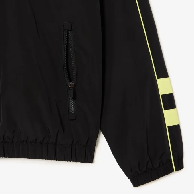 Men’s Contrast Details Water-Resistant Zip-Up Jacket