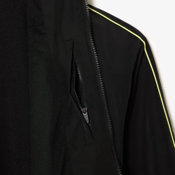 Men’s Contrast Details Water-Resistant Zip-Up Jacket
