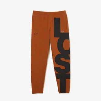 Men’s Contrast Lettering Cotton Sweatpants