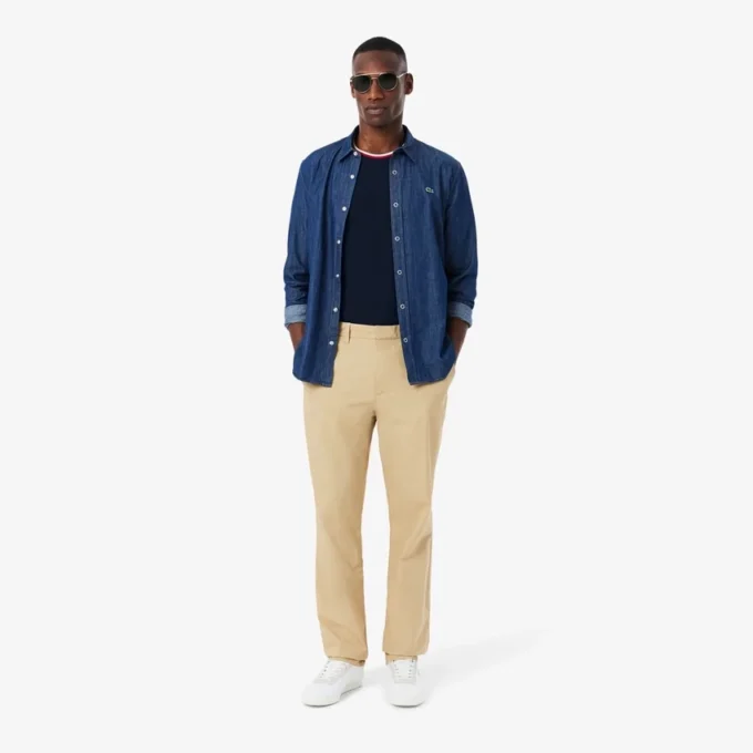 Men’s Contrast Neck Pajama Top