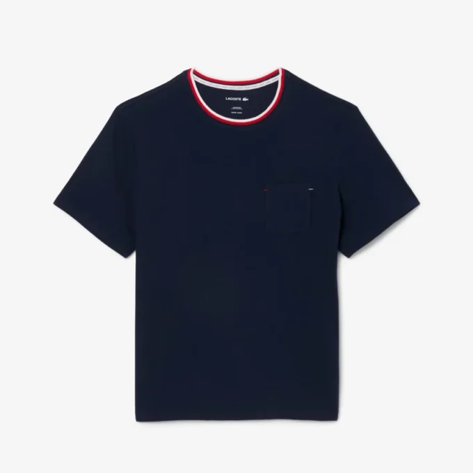 Men’s Contrast Neck Pajama Top