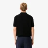 Men’s Cotton Blend Open Polo Collar Sweater