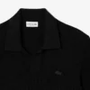 Men’s Cotton Blend Open Polo Collar Sweater