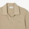 Men’s Cotton Blend Open Polo Collar Sweater
