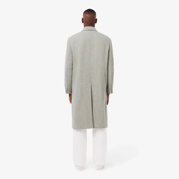 Men’s Double-Breasted Chevron Wool Coat