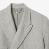 Men’s Double-Breasted Chevron Wool Coat