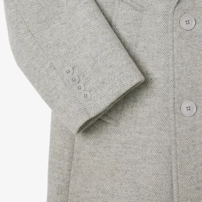 Men’s Double-Breasted Chevron Wool Coat