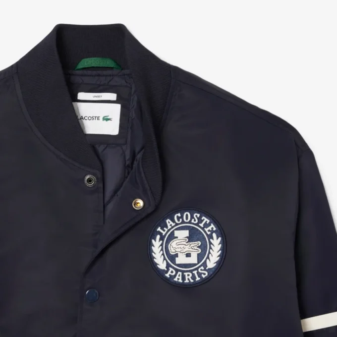 Men’s Embroidered Badge Water-Repellent Bomber Jacket