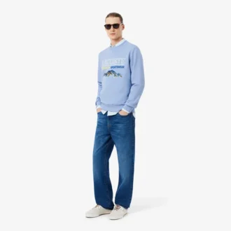 Men’s Embroidered Motif Fleece Sweatshirt