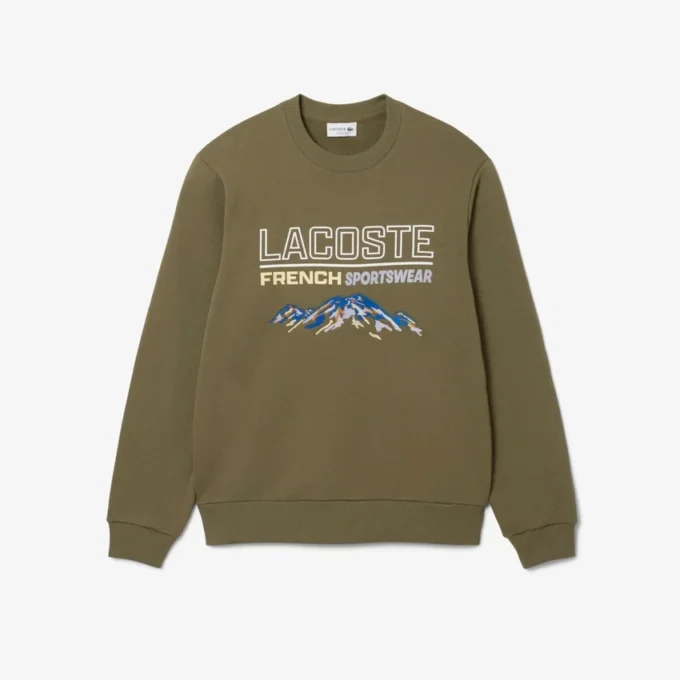 Men’s Embroidered Motif Fleece Sweatshirt