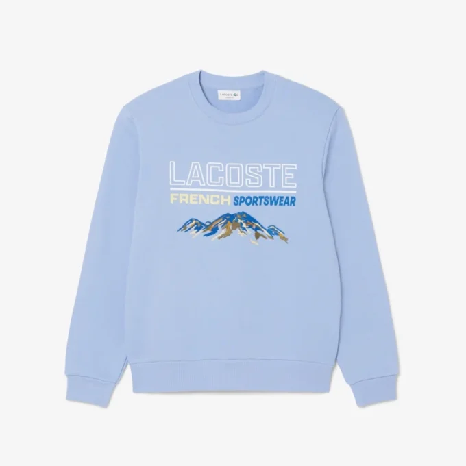 Men’s Embroidered Motif Fleece Sweatshirt