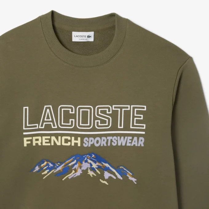 Men’s Embroidered Motif Fleece Sweatshirt