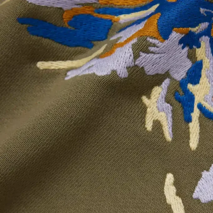 Men’s Embroidered Motif Fleece Sweatshirt