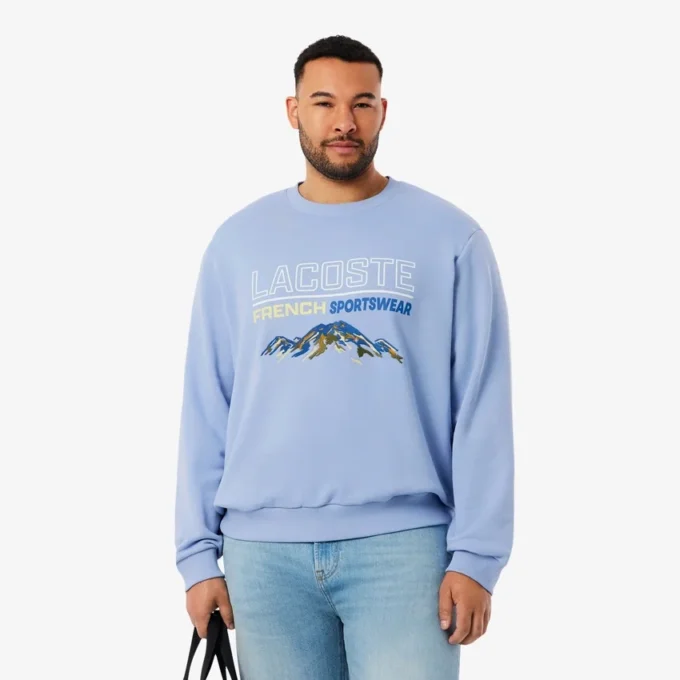 Men’s Embroidered Motif Fleece Sweatshirt