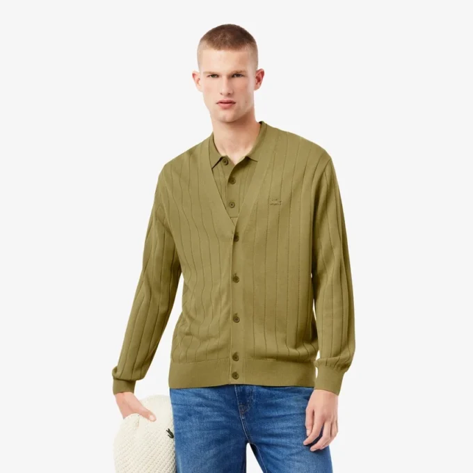Men’s Fluid Rib Knit Cardigan
