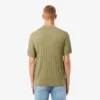 Men’s Fluid Ribbed Knit Polo Collar Sweater