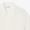 Men’s Fluid Ribbed Knit Polo Collar Sweater