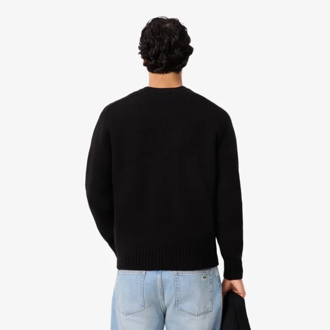 Men’s Intarsia Branded Wool Sweater