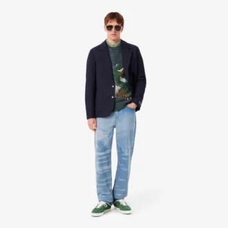Men’s Knit Intarsia Crocodile Sweater