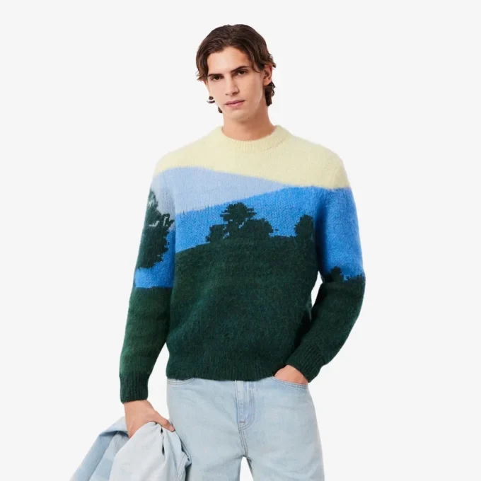 Men’s Landscape Alpaca Wool Sweater