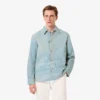 Men’s Landscape Motif Denim Overshirt