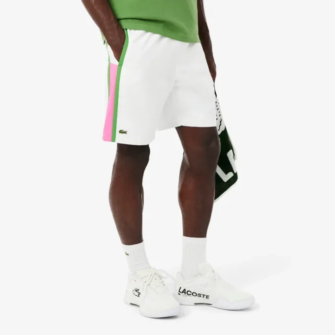 Men’s Lightweight Colorblock Stripe Tennis Shorts