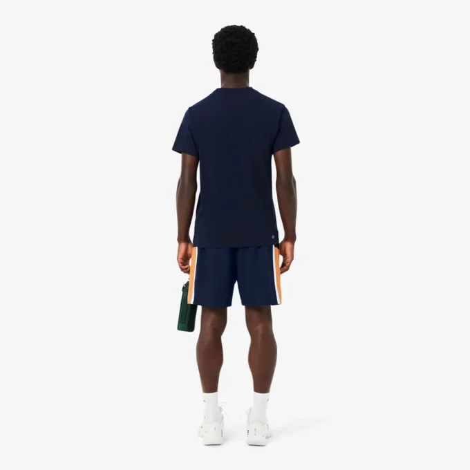 Men’s Lightweight Colorblock Stripe Tennis Shorts