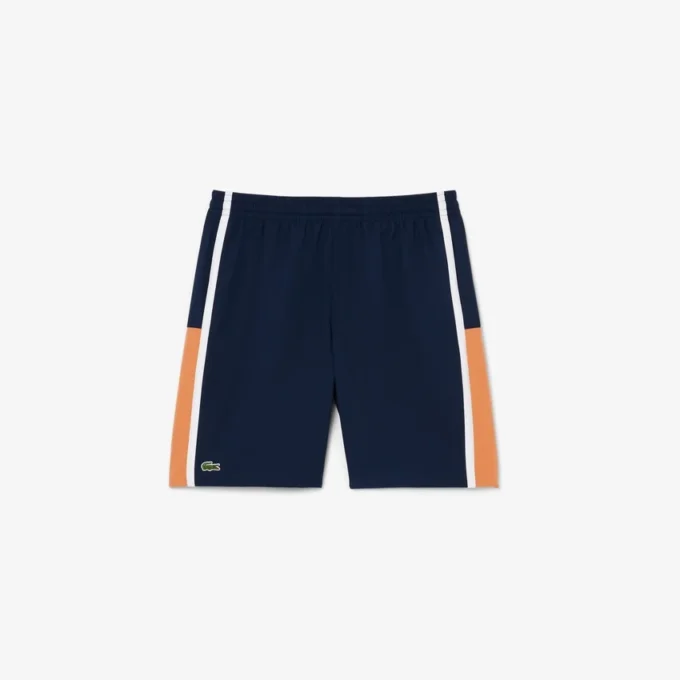 Men’s Lightweight Colorblock Stripe Tennis Shorts