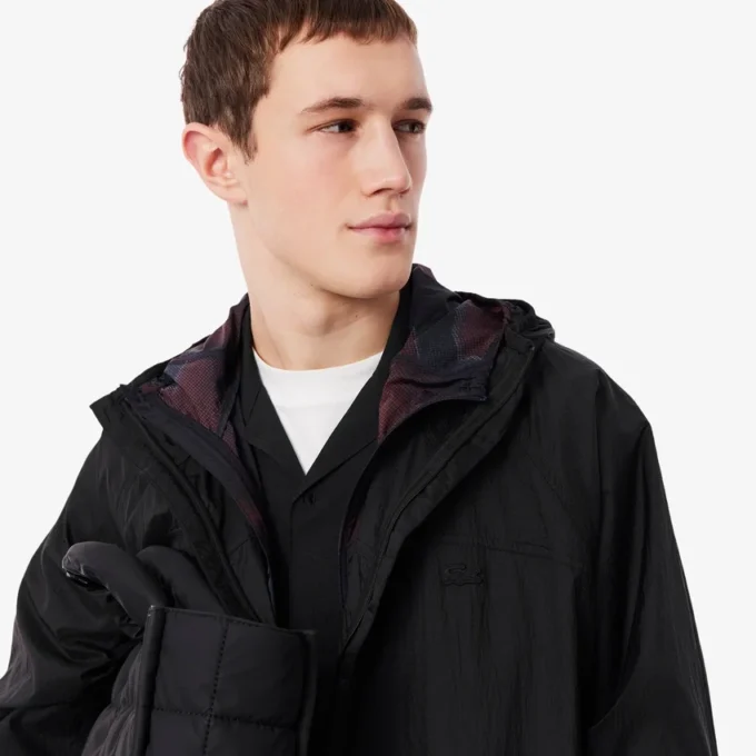 Men’s Long Packable Water-Repellent Jacket